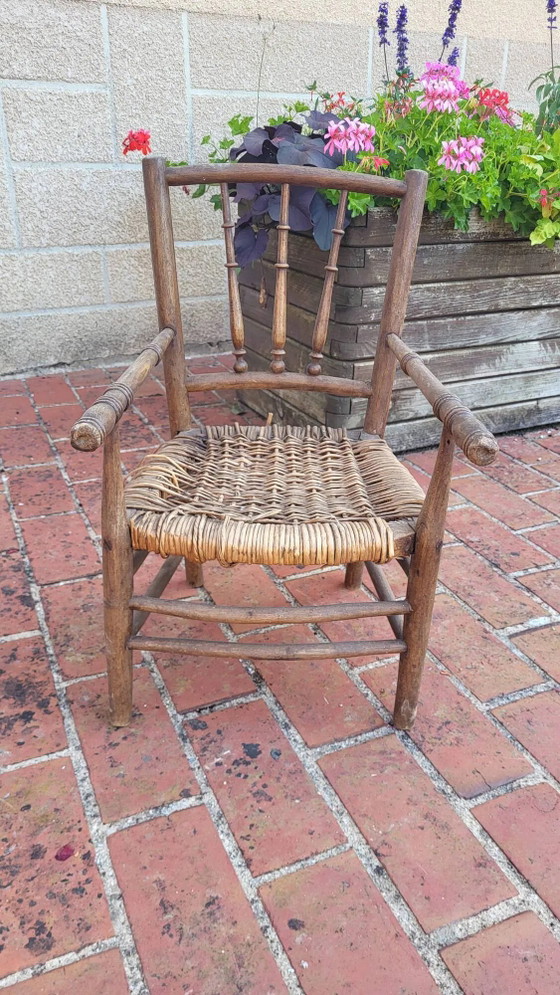 Fauteuil pour enfant – Rocking chairs, Wicker, Wood, Vintage (photo 2 of 7)