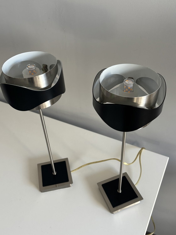 Image 1 of Set of 2 Vintage EGLO "Catwalk" Table Lamps – Postmodern Design (80s/90s)