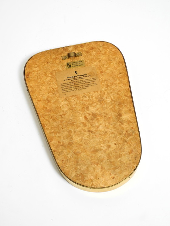 Image 1 of Prachtige kleine massief Mid Century messing wandspiegel van Münchener Zierspiegel