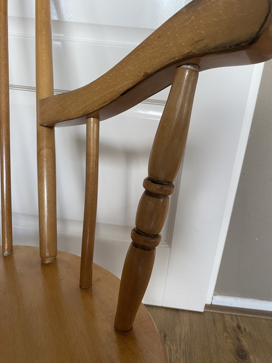 Image 1 of Sedia a dondolo vintage in legno anni '70