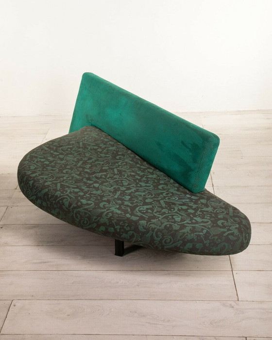 Image 1 of Sofa in groen fluweel van Maurizio Salvato voor Saporiti, 1980