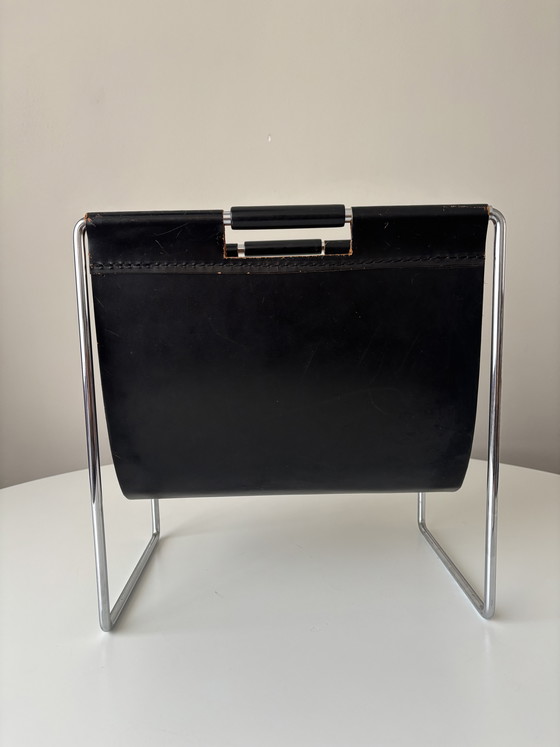 Image 1 of Porte-revues en cuir Dadime/Brabantia 1970