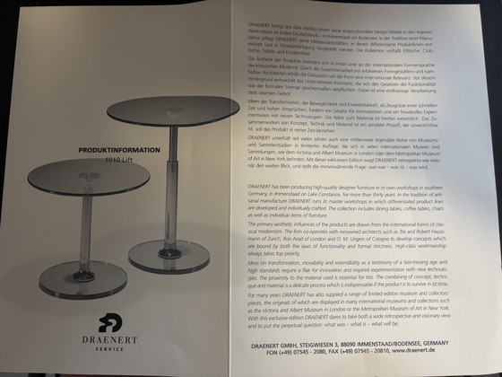 Image 1 of Table ronde en verre Draenart, hauteur réglable