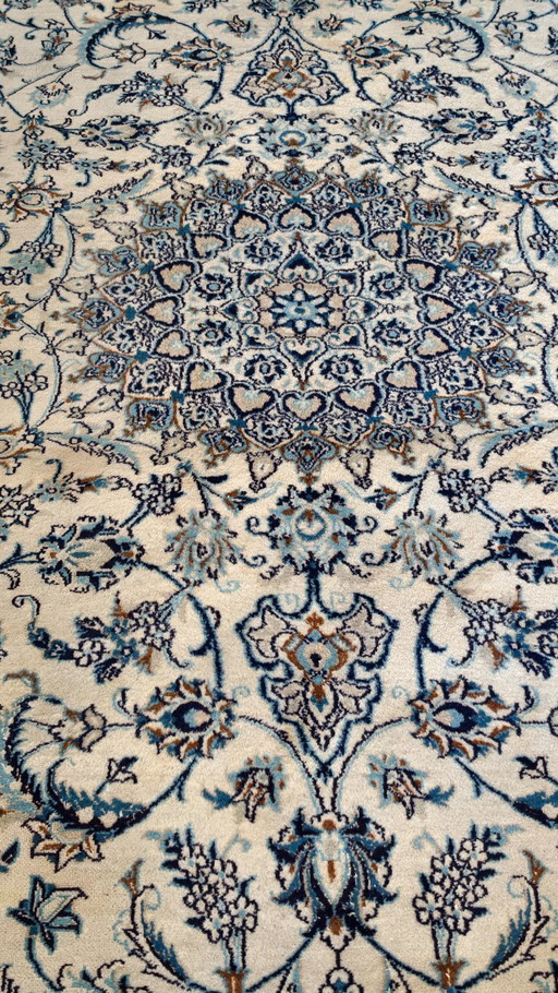 Alfombra persa Nain vintage – Anudada a mano – 3x2 m – Limpiada profesionalmente recientemente