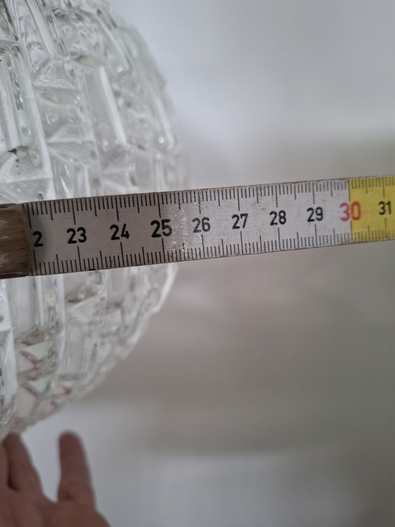 Image 1 of 70s glass chandelier.
