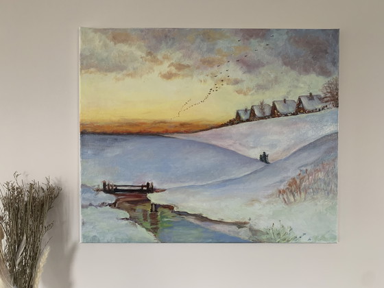 Image 1 of Idylle d'hiver au coucher du soleil