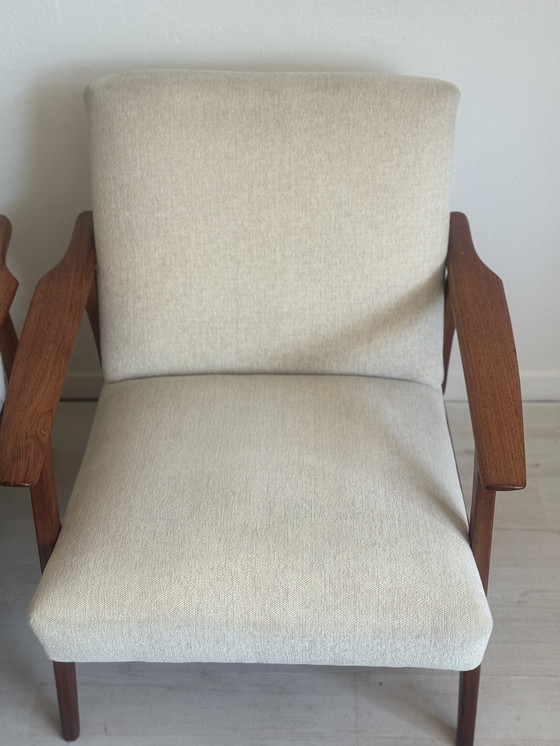 Image 1 of Vintage Danish Easy Chairs Armchairs 1960s