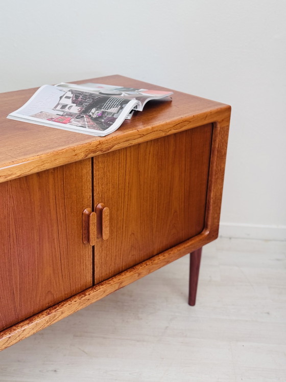Vintage Midcentury Teak Sideboard Tambour Doors – Wood (photo 9 of 13)