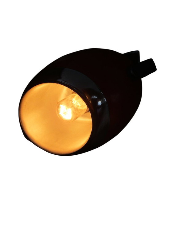 Image 1 of Reggiani vintage red 'eyeball' wall lamp