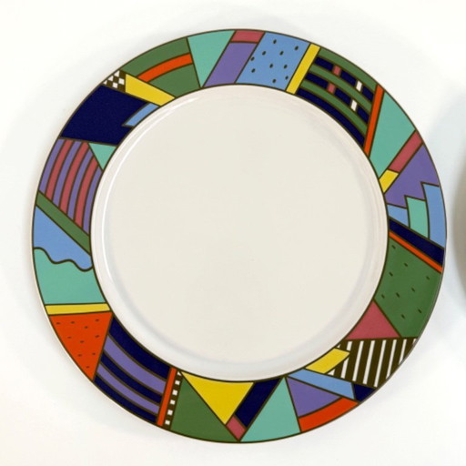 Par de platos para servir Metropol de Barbara Brenner para Rosenthal, década de 1990