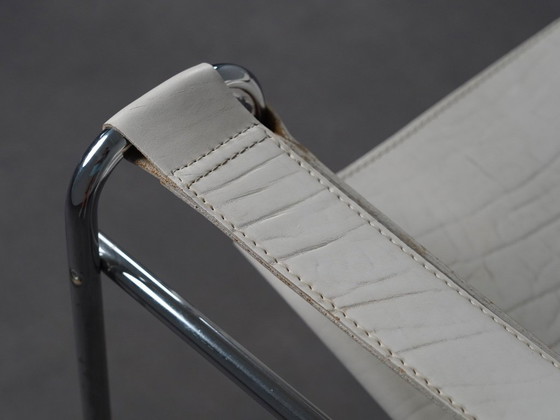 Leather Tubular Steel Lounge Chair in Bauhaus Style, Italy, 1990s – Armchairs, Metal (photo 8 of 9)