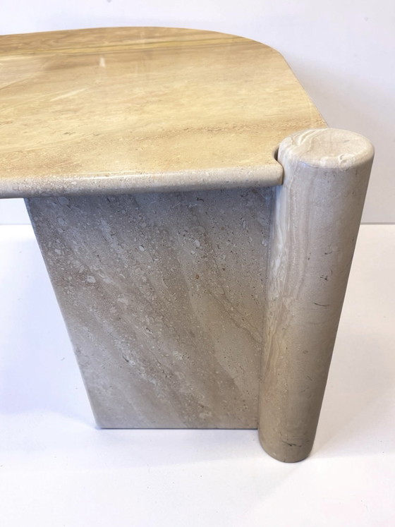 Image 1 of Vintage Italian travertine coffee table