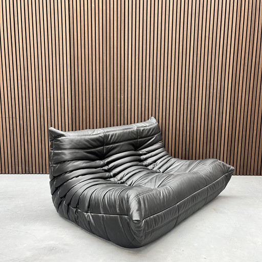 Ligne Roset Togo- Nero leder - tweezits