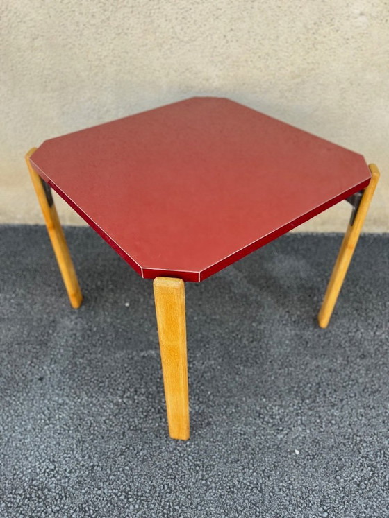 Image 1 of Bruno Rey table in red Formica for Dietiker, 1970s