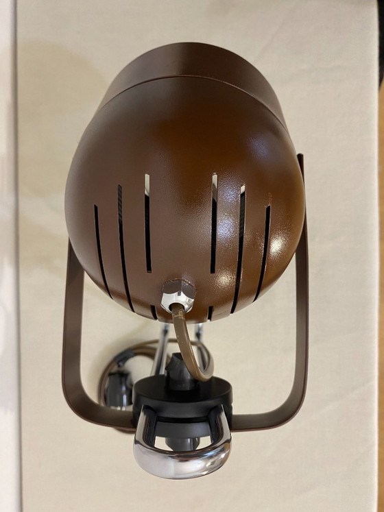 Lampada da Scrivania Vintage Space Age Regolabile Marrone, Anni '80, Restaurata, Lampade da tavolo, Metallo (foto 8 di 13)