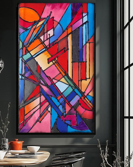 Cubism A1425 - abstract painting XXL