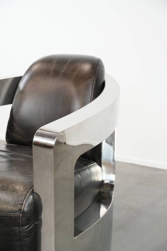 Image 1 of Design Aviator Sessel mit Aluminiumrahmen