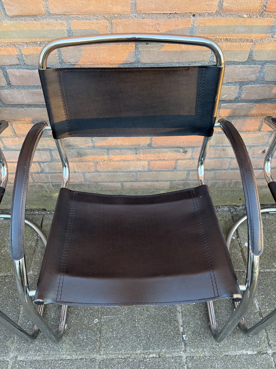 Image 1 of 4 chaises italiennes vintage à structure tubulaire, années 70/80