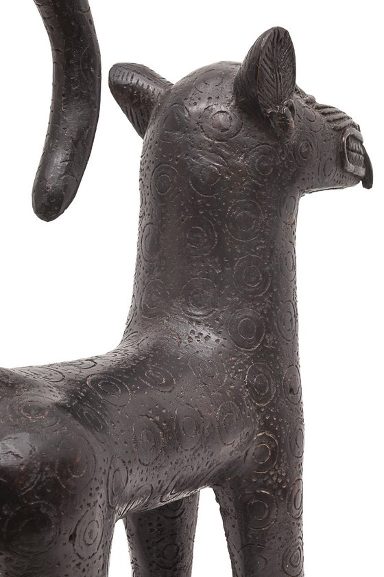 Coppia di leopardi reali del Benin – Oggetti decorativi, Bronze (photo 5 of 12)