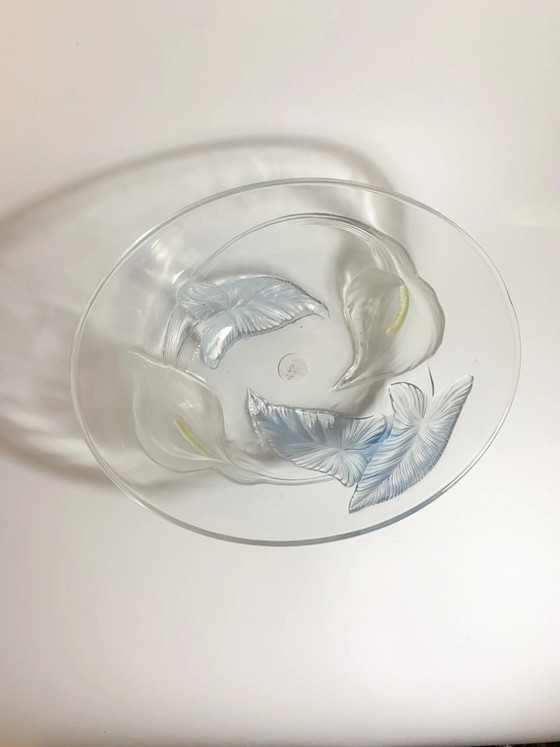 Coupe centre de table florale en verre français des années 1950, Objets déco (photo 2 sur 8)