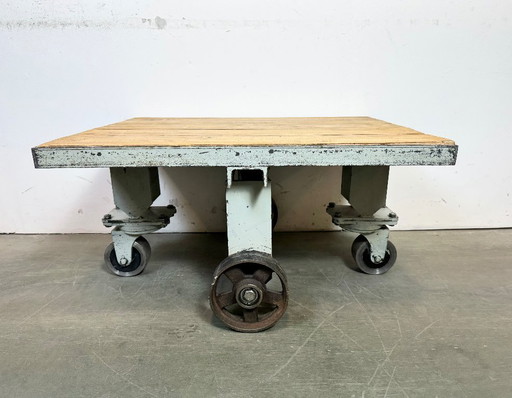 Grey Industrial Coffee Table Cart, 1960s
