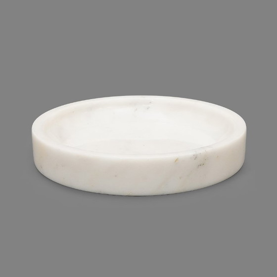 Image 1 of Cuenco de mármol blanco de Carrara, década de 1970