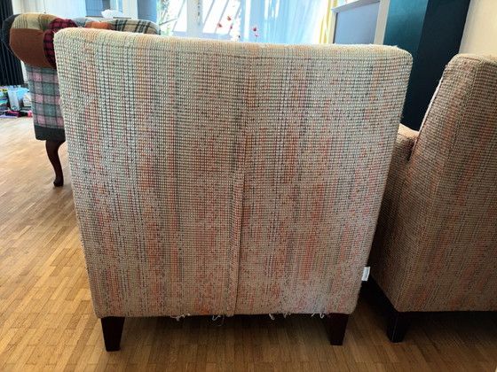 Twee feauteuils Ligne Roset, Fauteuils, Textiel, Hout, Beige (foto 3 van 5)
