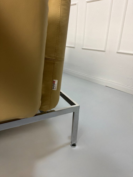 Image 1 of Brühl Roro Designer Leder Beige Sofa Schlafsofa Gäste Couch