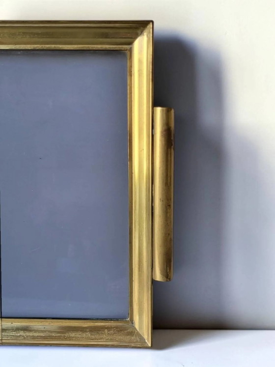 Messing Plateau Hollywood Regency 1960er – Tischdekoration, Brass (photo 4 of 8)