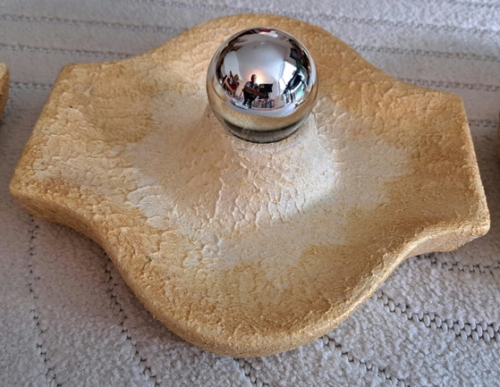 Exceptional 1970s Vintage Sculptural Wall Light With A Highly Distinctive Organic Relief Design. – Ceramic (photo 7 of 10)