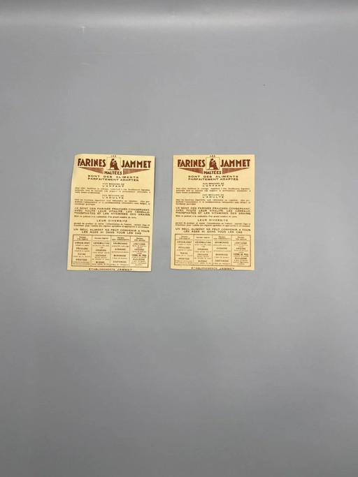 2 Advertising Chromos Jammet Flours Old Provinces of France Provence Normandy – decoratieve objecten, Paper (photo 2 of 3)