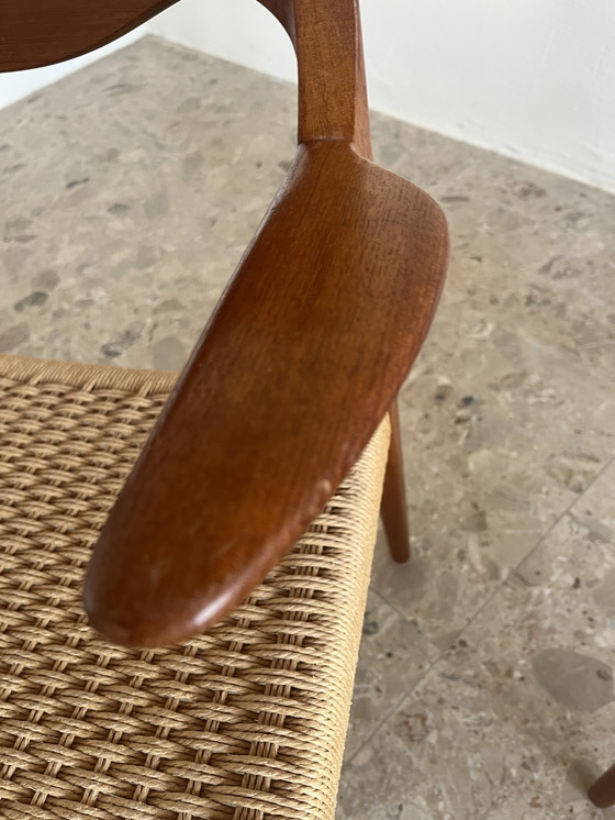 Image 1 of 5x Original "Niels Otto Møller Model 55" Armchair Teak Paper Cord J.L. Møllers!!