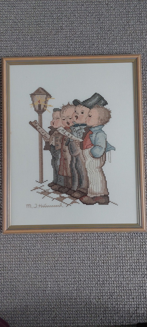 Gestickte Hummel-Gemälde