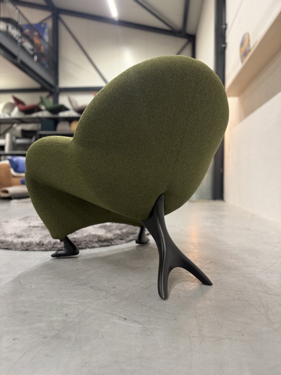 Image 1 of Leolux Papageno Fauteuil Groen stof 