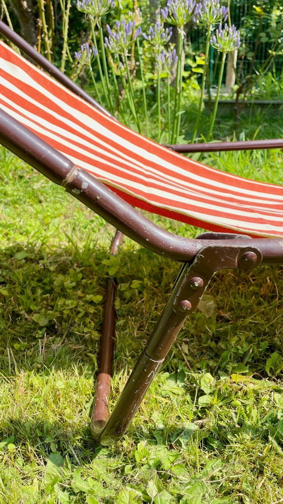 Image 1 of Vintage draagbare ligstoel