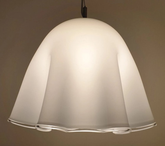 Image 1 of 2 large pendant lamps - Murano glass - model Fazeletto