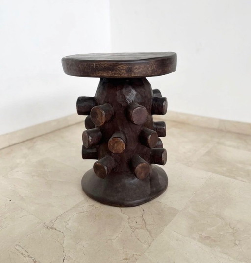 Solid wood side table