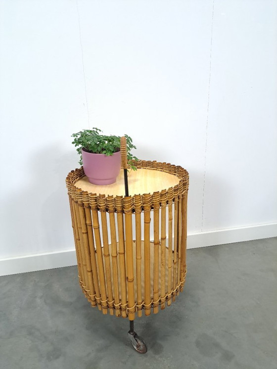 Image 1 of Carrito de bambú, mesa auxiliar