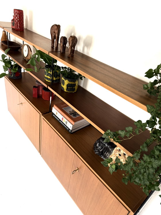 Image 1 of Vintage modulair teakhouten wandsysteem, Omnia ‘60