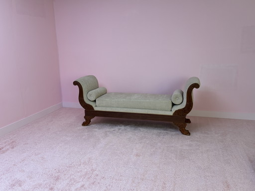 Sofá cama de diseño vintage, chaise longue, estilo imperio antiguo