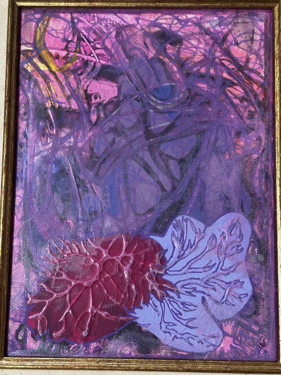 Abstract painting signed Bernard Ledain (1944–2024), mixed media on canvas – Paintings & Drawings (photo 10 of 15)