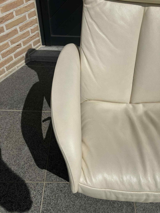 Image 1 of Jori Symphony Pelle beige (bianco crema), Medi, poltrona reclinabile monomovimento