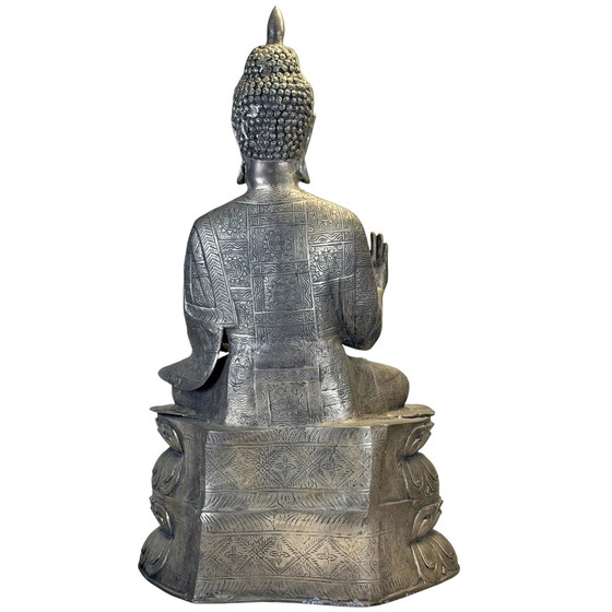 Large Chinese Incense Buddha – 1980s – 85.6 cm – Sculpture (photo 15 of 30)