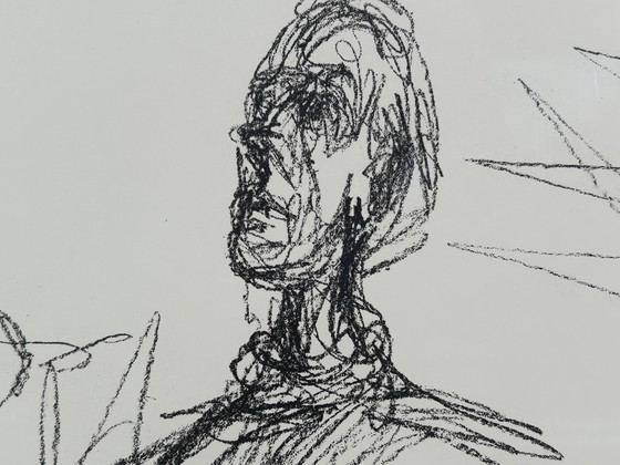 Alberto Giacometti – Buste dans l'atelier – Reproduction d'art officielle de la Galerie Maeght (cadre design (photo 7 of 15)