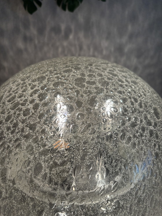 Image 1 of Lampe de plafond / lampe de table vintage Doria Leuchten en verre glacé MCM