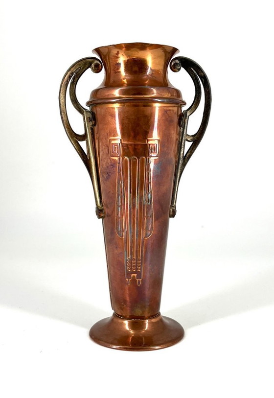 Image 1 of Decorative Copper Vase – Jugendstil / Art Nouveau Style, ca. 1900–1920