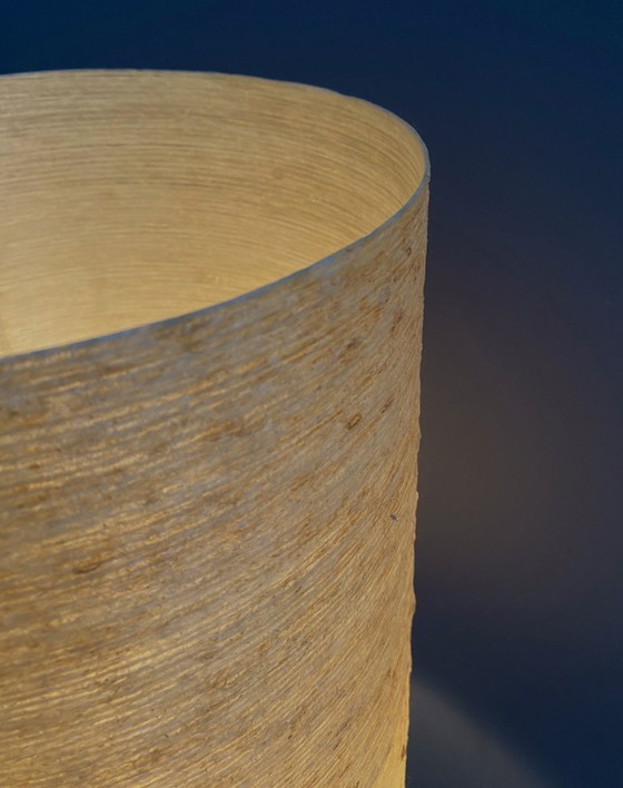 Image 1 of Lámpara de pie de madera rara con base de contradiábolo, década de 1960