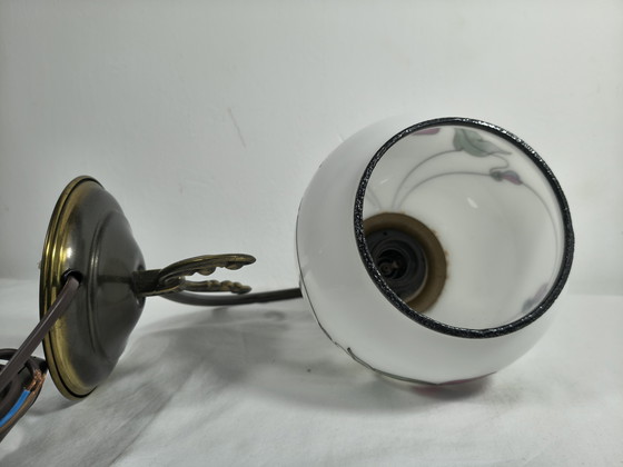 Image 1 of Vintage Massive Wall Lamp with Floral Motif