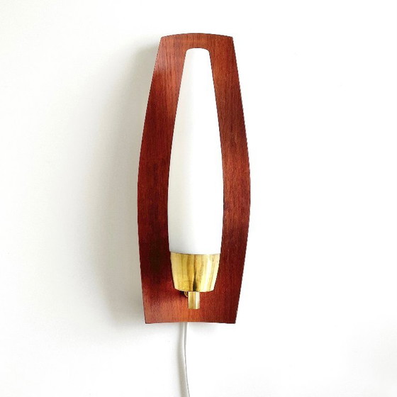 Image 1 of Applique murale moderne du milieu du siècle, design scandinave vintage en teck