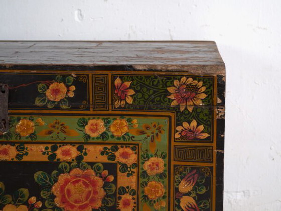 Baúl antiguo pintado en madera de pino – China, circa 1900 – Armarios de almacenamiento, Iron (photo 37 of 40)